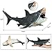 EOIVSH Large Megalodon Shark Toy, Plastic Ocean Animal Figurine, Realistic Sea Monster Toy Figure for Collection Gift, Bath Toy, Cake Topper