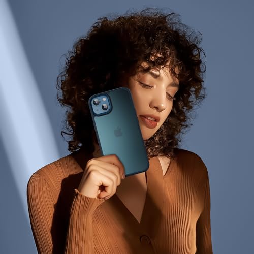TIIXXA Matte Case for iPhone 13 6.1-Inch, Shockproof Drop Protection, Frosted Translucent Back Phone Cover, Anti-Fingerprint (Blue) TIIXXA Matte Case for iPhone 13 6.1-Inch, Shockproof Drop Protection, Frosted Translucent Back Phone Cover, Anti-Fingerprint (Blue)