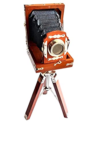Image of Generic Vintage Retro Photography Camera with Tripod Stand, Decorative Design, 35mm Film, Home & Decor