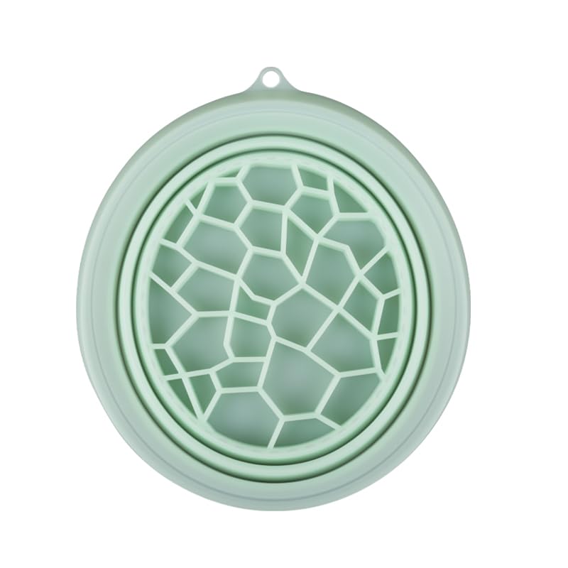 Image of Facial Cold Plunge Bowl, Bowl For Face Ice Bath, Foldable Large For Face Ice Bath, Facial Cold Plunge Portable For, Hanging Storage (Green)