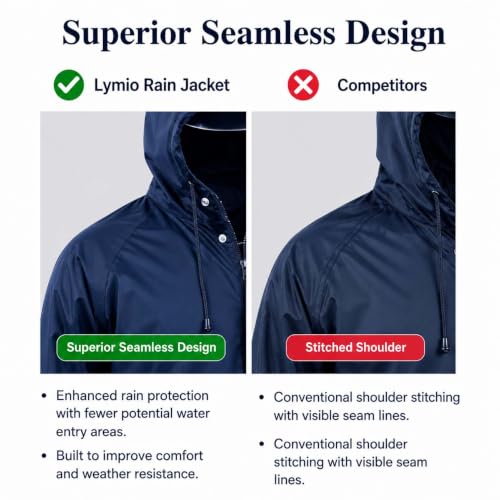 Image of Lymio Raincoat for Men | Waterproof Rain Suit with Hood | Thick Polyester, Leak Proof, Top & Pant Set | Windproof Men's Rain Coat for Bike Riding, Outdoor & Travel (Raincoat group-4)