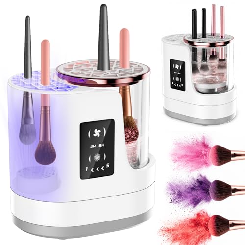 3-in-1 Electric Makeup Brush Cleaner Machine Automatic Deep Cleaning & Drying USB Powered for Most Brushes & Sponges