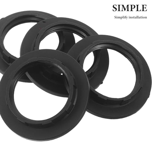Alipis 50Pcs E12/E14 Lamp Shade Collar Retaining Rings Plastic Light Socket Adapter Rings Black 32/33Mm Inner Diameter Lamp Reducer Fittings for Ceiling Lights and Lampshades - Image 7