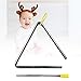 Hand Percussion Triangle, Wear Resistance Easy Operation Good Resonance Triangle Set Metal with for Kids Early Education (5 Inch)