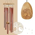 Astarin windchimes Outdoors with Engraved Lifetree?30 Inch Memorial Wind Chimes for Outside?Sympathy Wind Chime for Loved One,Outdoor Wind Chimes for Mother,Red Cooper Wind Chimes.
