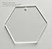 20pcs Clear Blank Acrylic Hexagon Key Chains Acrylic Tags,Clear Acrylic Laser Cut Hexagon Sheet with Hole (3.0