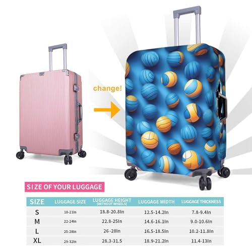 Housse de valise volley-ball bleu blanc L en polyester lavable