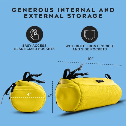 Lumiere & Co. Bike Handlebar Bag , Front Bike Bag , Bicycle Handlebar Bag , Bike Bags Handlebar , Mountain Bike Storage , Front Frame Storage , Bicycle Accessories , Bike Pouch For Bicycle (Yellow) #TOP1