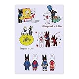 ステッカーセット リサとガスパール リサとガスパール リサとガスパール リサとガスパール リサとガスパール 防水シール ステッカー スーツケース 手帳飾り DIY 自転車 車の窓や アルバム スケートボード 6PCS