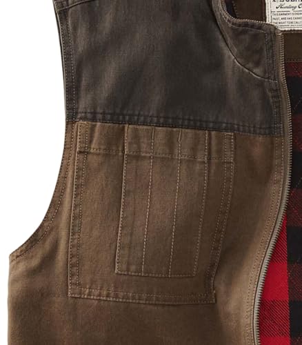 Image of Legendary Whitetails Men's Tough as Buck Vest for Men, Work Flannel Lined Hunting Outerwear, Casual Western Insulated Zip Up
