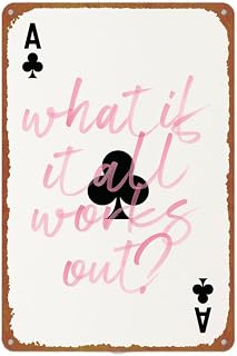 Metal Sign Wall Decor 8x12 Inch Inspirational Poker Card Art