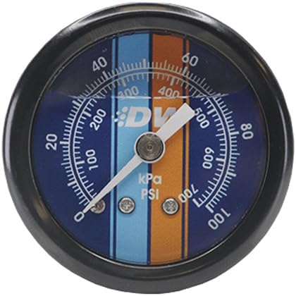 Deatschwerks - Fuel Pressure Gauge - Liquid Filled Blue Face with DW Logo (6-01-G2L)