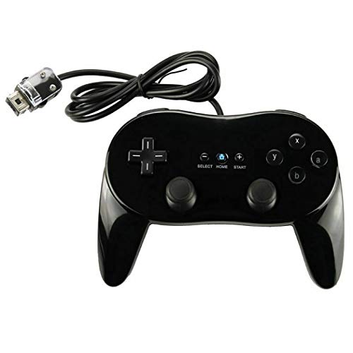 Cotchear Classic Wired Game Controller for Wii Pro Gamepad for Wii Remote Accessories Video Games Controller - Black
