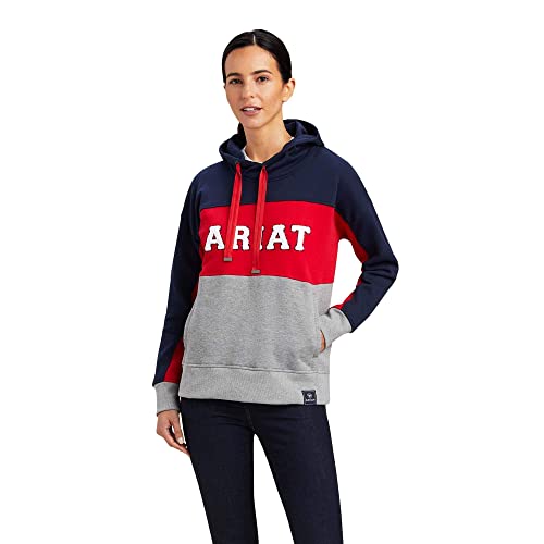 Image of Ariat Women's Hooded Sweatshirt, Rabere Team Navy, S