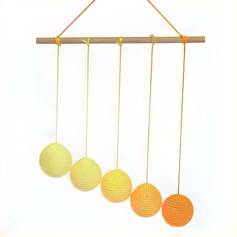 Image of Montessori Orange Gobbi Ball Mobile, Montessori Mobile,Essential Mobile, Hanging Mobile Learning Mobile