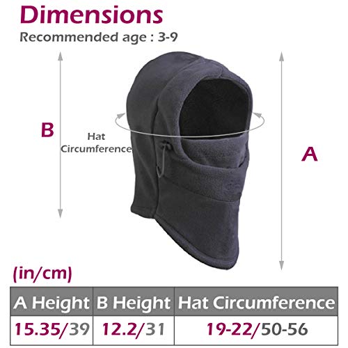 image for Azarxis Kids Children's Fleece Balaclava Face Mask Windproof Thicken W