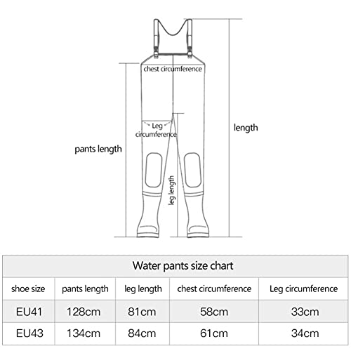 Vissen Steltlopers Voor Mannen Vrouwen, Borst Steltlopers Met Laarzen, Waterdichte Vissen Jacht Borst Steltlopers, Verdikt En Warm Houden, Slijtvast En Koudebestendig,Groen,41EU - Image 6