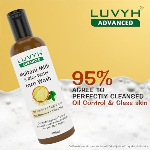 Image of Luvyh Multani Mitti and Rice Water Face Wash 100ml