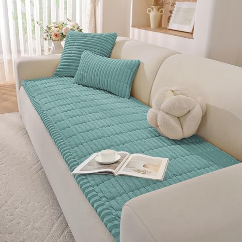 YSTELLAA Housse De Canapé Flanelle, Epais Housse Canape d'angle Lavable, Couvre Canapé avec...