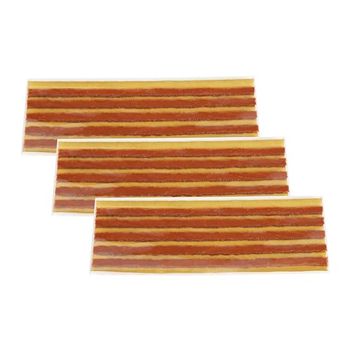 Image of TS-260C15 Tire Repair Plugs 15PCS, Self Vulcanizing Tire Rubber Strips 1 /4 inch x 8 inch for Tubeless Tire Puncture Repair (Brown)