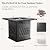 EAST OAK 32'' Propane Fire Pit Table, 50,000 BTU Steel Gas FirePit for Outdoor, Outside Patio Deck and Garden, CSA Certified Fire Table with Magnetic Lid, Cover-Storage Basket and Lava Rock , Black