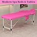 civama Massage Table Massage Bed Portable, 26 LBs Light Weight Foldable Tattoo Facial Care Spa Lash Bed Aluminum Frame with Accessories Carrying Bag, Pink