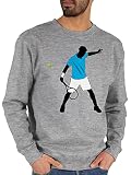 Shirtracer Tennis Tennisspieler Geschenk - Tennis Spieler Squash - XXL - Grau meliert - JH030 - Sweatshirt Pullover Herren und Damen