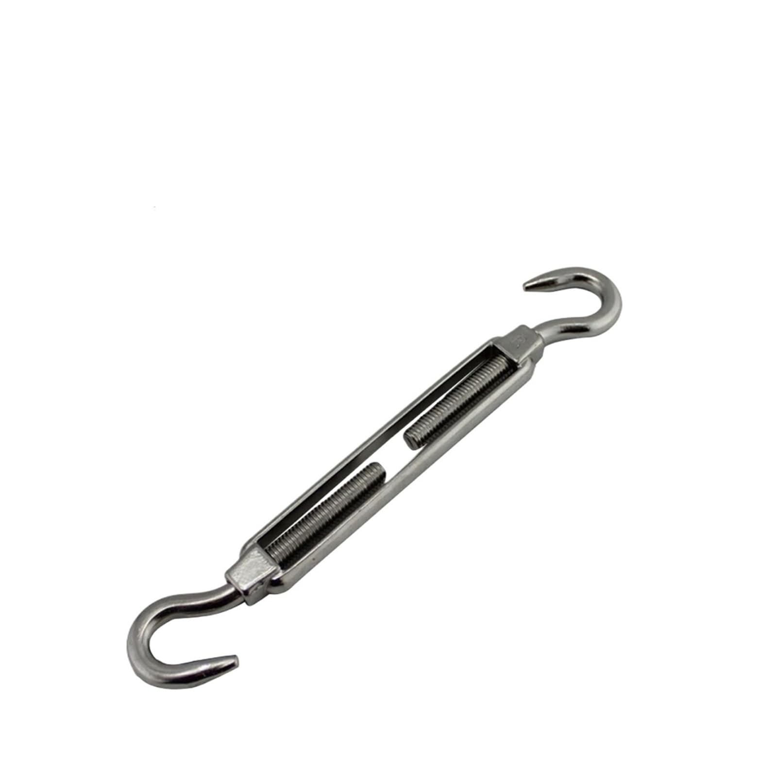 Tenditore a Filo per tenditori, 5 Pezzi in Acciaio Inox 304 tenditore Gancio e Gancio Fune Metallica Tensione Pesante M5 M6 M8 for Tenda da Sole Vela Cavo ringhiera(M5)