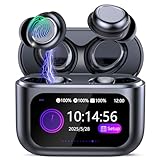 ZYHKON Bluetooth Kopfhörer, Bluetooth 5.4 Schlafkopfhörer In Ear mit Touchscreen, 48H Spielzeit Mini Kopfhörer mit HiFi Sound/5 EQ-Modi/ENC Noise Cancelling, Wireless Ohrhörer für Seitenschläfer