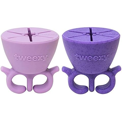 tweexy - 2 pack - Purple Crush and Lilac Dreams - Wearable Nail Polish Holders Cover
