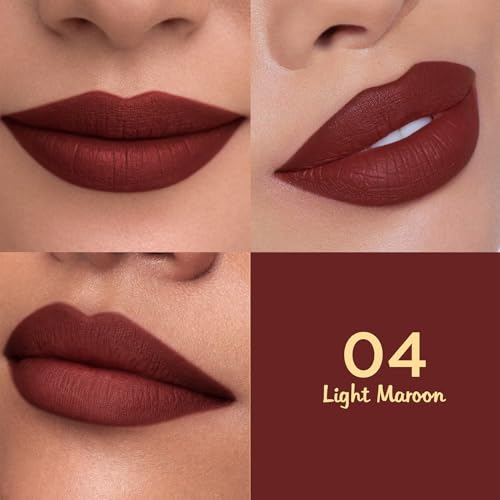 Image of Glam21 Lip Seduction Non- Transfer Crayon Lipstick up to 12 Hours Stay | Lightweight & Longlasting|Creamy Matte | Smudge Proof - 3.6gm|Light Maroon|04