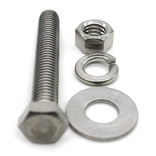 Tornillos de cabeza hexagonal de acero inoxidable 5/16 para proyectos de bricolaje y náutica 4