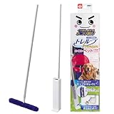 レック 激落ちくん 高密度ブラシ トレループ Premium (床・階段用タイプ ・ ペットの毛用) くり返し使える ホコリ取り/ケースに通すとモップがキレイに/スライドケースでホコリをまとめて捨てられる