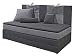 Produktbild moebel-eins KOOPY Boxspringbett Bett Polsterbett Kinderbett 90x200 cm in schwarz/grau, schwarz/grau