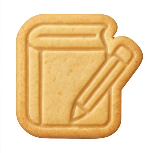 Book with Pencil Cookie Cutter & Stamp, Fondant & Clay - 4x3.8
