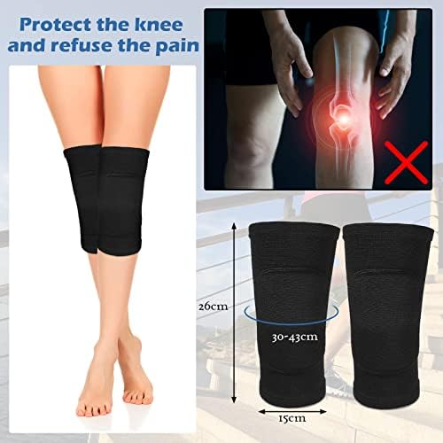 Protective Knee Pads Volleyball Knee Pads Non Slip Knee Brace Soft Knee Pads Knee Sleeve for Dance Basketball Running Football Jogging Cycling for Womens Mens Breathable Knee Protector, Black, M Size