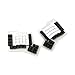 YMDK DSA Profile PBT White Black Top Print Keycap Set for Ergo Ergodox Planck Preonic Lily 58 Keyboard (Only Keycap) (Top Print)