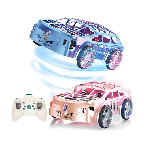 Image of Cable World 2-in-1 Flying Car Drone Toy for Kids with Remote Control, Air & Land Dual Mode RC Car, LED Lights, Headless Mode, One Key Take Off /Landing, Rechargeable Stunt Toy Gift for Boys & Girls