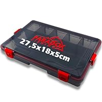 Paradox Fishing wasserdichte Köderboxen I M 27,5x18x5cm I Angelbox Köderbox Angeln Angelkoffer groß Tackle Box Angeln Angelkasten - für Angelzubehör