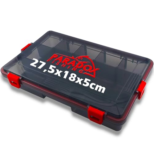 Paradox Fishing wasserdichte Köderboxen I M 27 5x18x5cm I Angelbox Köderbox Angeln Angelkoffer groß Tackle Box Angeln Angelkasten - für Angelzubehör