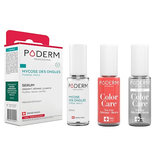 Mycose ongles traitement purifiant PODERM pour oser les sandales en été avec un vernis corail