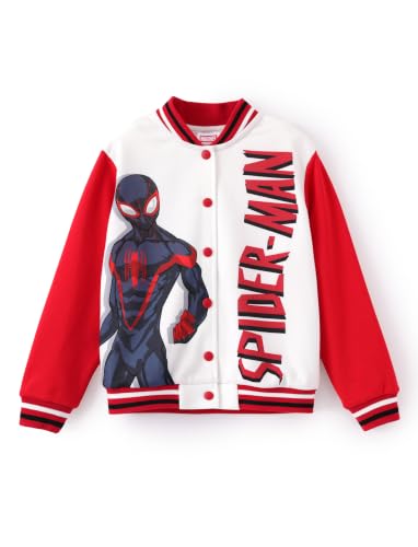 Image of Disney Marvel Bomber Jacket Spider Man Toy Story Cars Varsity Cardigan2-13Y