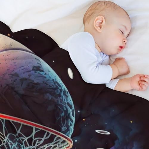 Couverture polaire basket-ball en flannel douce pour lit et canape 150x200cm - 5