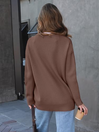 Image of LILLUSORY Women Oversized Cardigan Sweater 2025 Fall Outfits Cloth Fashion V Neck Knit Button Front Casual Trendy Tops