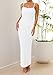 PRETTYGARDEN Summer Dresses for Women 2025 Lace Floral Bodycon Semi Formal Party Wedding Guest Boho Maxi Dress(White,Medium)