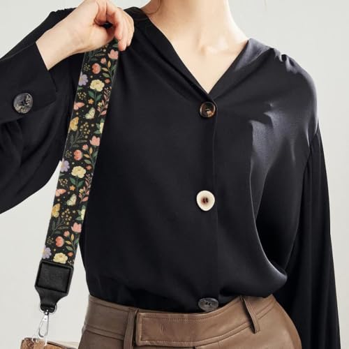 Image of Adjustable Purse Strap for Women, Crossbody Wide Handbag Strap Replacement, Sturdy Bag Strap with Silver Hardware