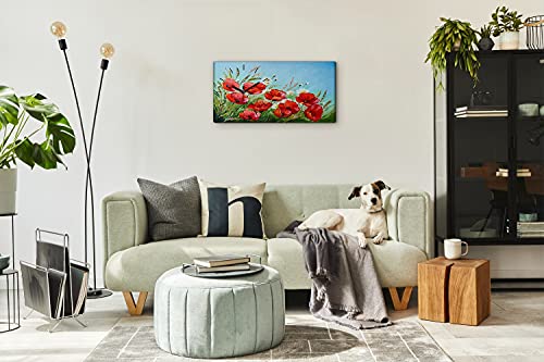 Horloge sur Toile Art Moderne Tableau Mural Fleurs Impression HD - 5
