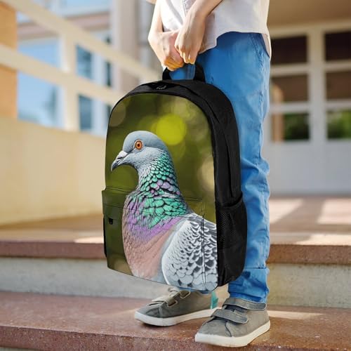 Backpack for Women Men Grey Pigeon Laptop Backpack Casual Bookbag for Travel Business Simple Daypack3