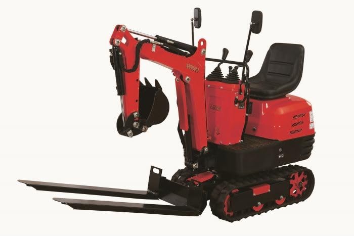 Ama Forche per Pallet EAG100T per Escavatori – Lunghezza 1,23 m, Larghezza 69 cm, Altezza 25,2 cm, Robuste e Versatili per Applicazioni Industriali