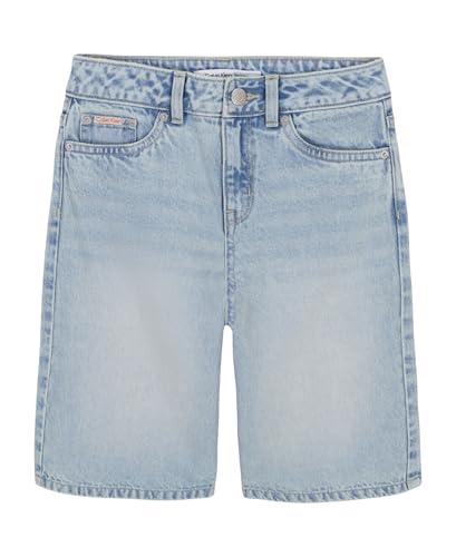 Calvin Klein Girls' Mid-Rise Denim Bermuda Style Jean Shorts
